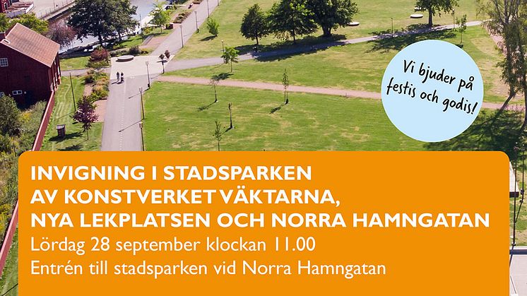 Välkommen på invigning i stadsparken 28 september klockan 11.00.