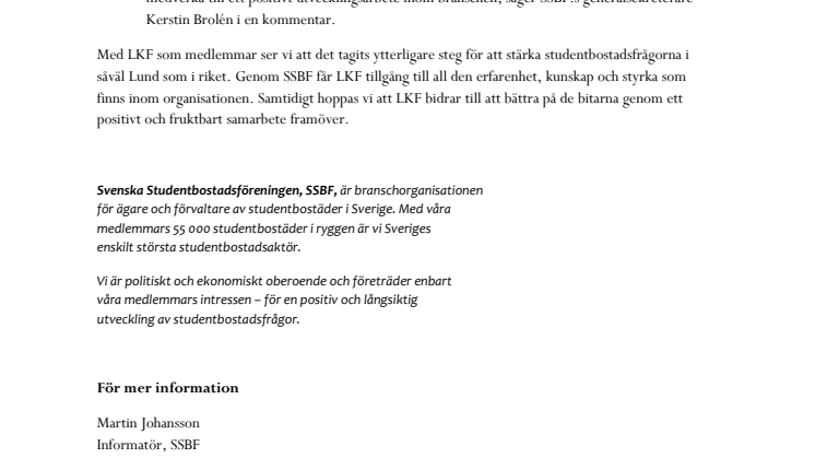 Svenska Studentbostadsföreningen ökar närvaron i Lund