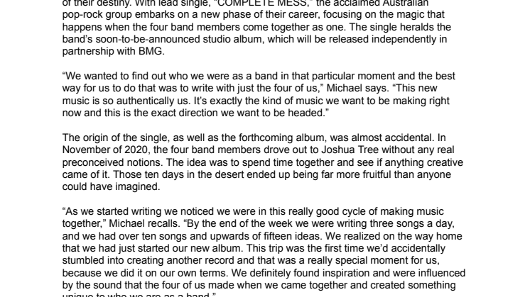 5 Seconds of Summer - engelsk biografi (Complete Mess)