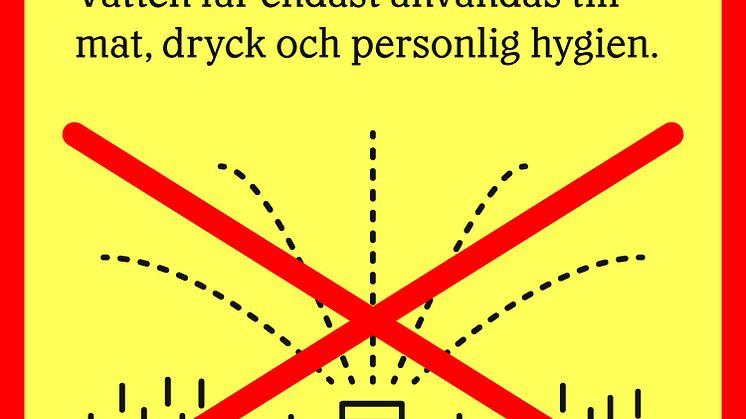 ﻿Från och med måndagen den 5 juli 2021 införs bevattningsförbud i Ostnäs, Skeppsvik, Ivarsboda och Norrfjärden.
