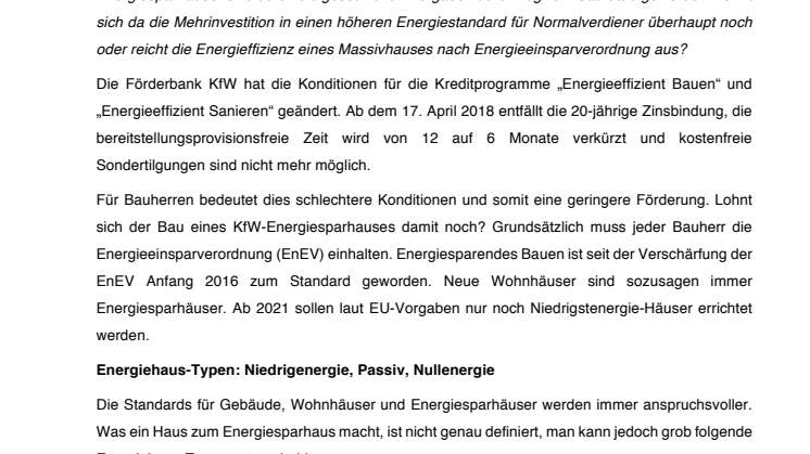 Energiesparhaus bauen – was ist das, was lohnt sich? 
