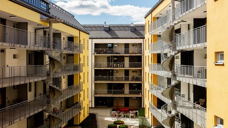 Riksbyggens bostadsprojekt Brf Lokstallet nominerat till Växjö kommuns Byggnadspriset 2023.