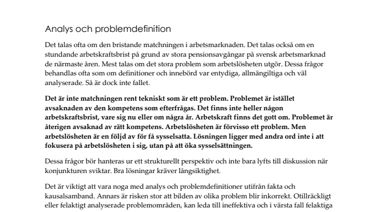 Arbetsmarknadspolitiska iakttagelser - Trygghetsfonden TSL, halvårsrapport 2011