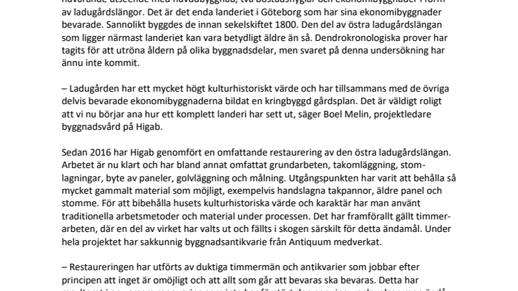 Unik ladugård restaurerad