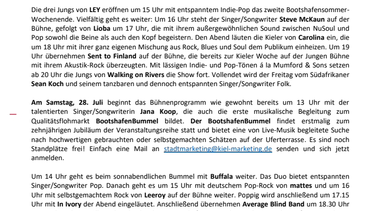 Bummeln und Tanzen beim zweiten Wochenende des Bootshafensommers