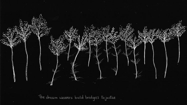 Nisrine Boukhari ”Landscapes of Uncertain Times (Landskap i ovissa tider)”, 2019. Ett av 100 verk.