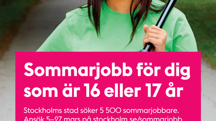 Hamilton (M): Dags att söka årets sommarjobb i Stockholms stad