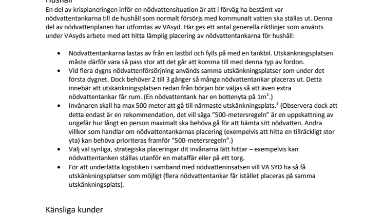 Ny nödvattenplan för Lunds kommun