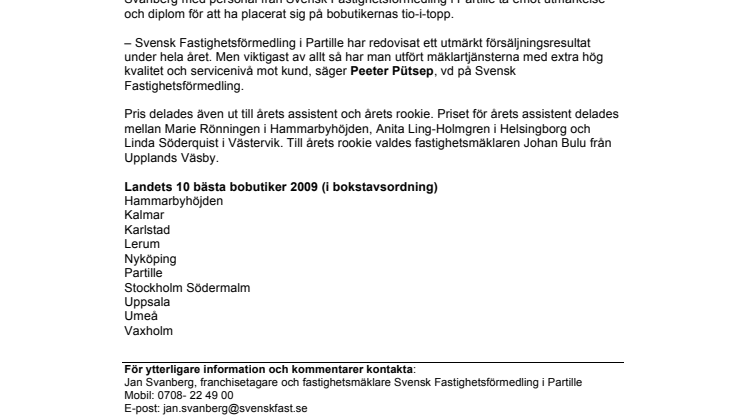Partilles mäklare är bland de bästa i landet 