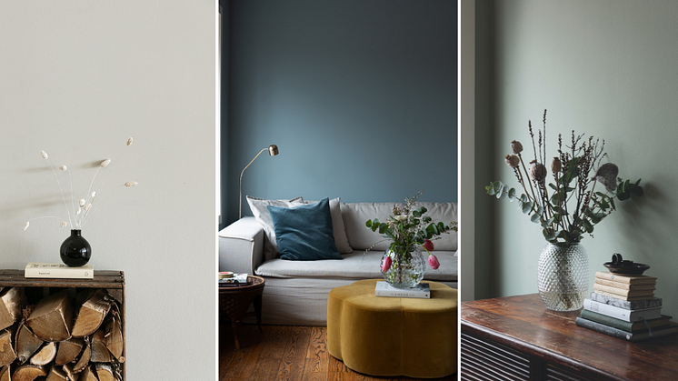 Kulörer Perfect beige, Blue fjord & Light olive