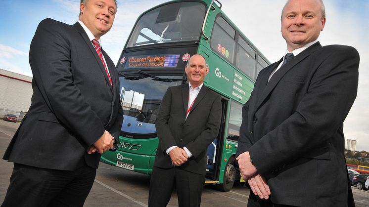 L-R Steve McColl from JobCentrePlus, Keith Robertson from Go North East and Ivan Jepson from Gateshead College 
