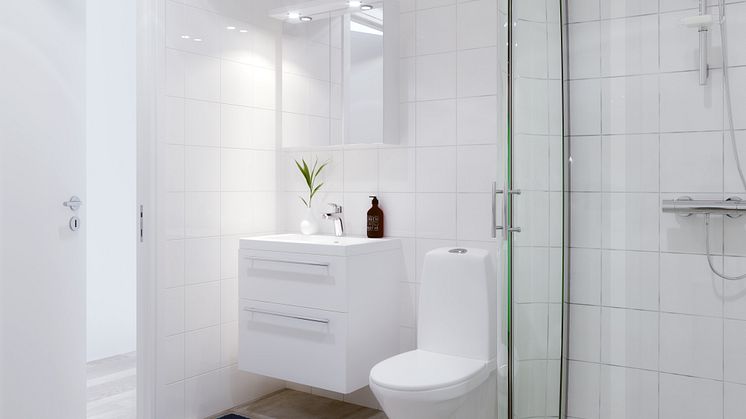 Brf Arkeologen i Helsingborg, Kärnhem. Badrum