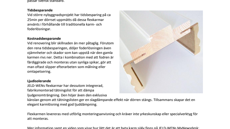 Flexkarmen nu anpassad för svensk standard