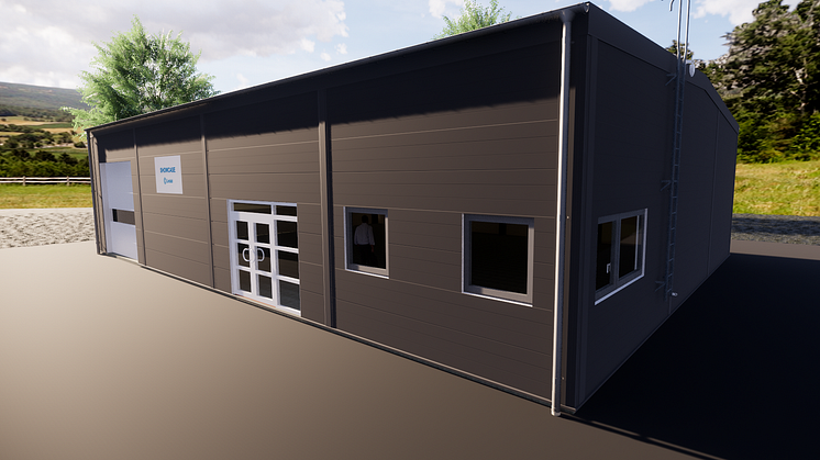Lindabs sandwichpaneler projekterade i Revit.