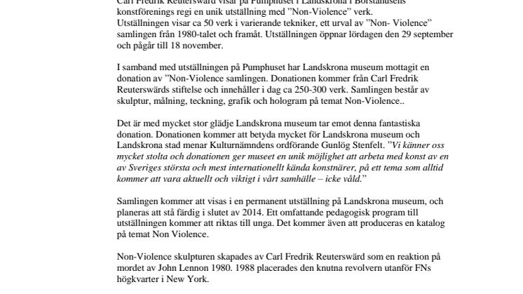Donation till Landskrona museum