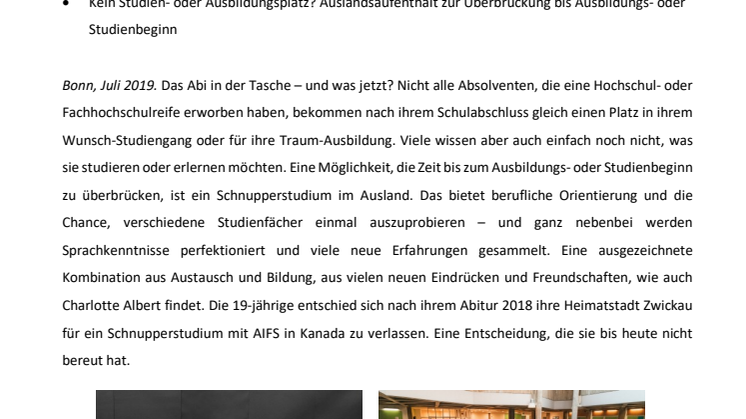 Nach dem Abi ist vor dem Studium – oder nicht?