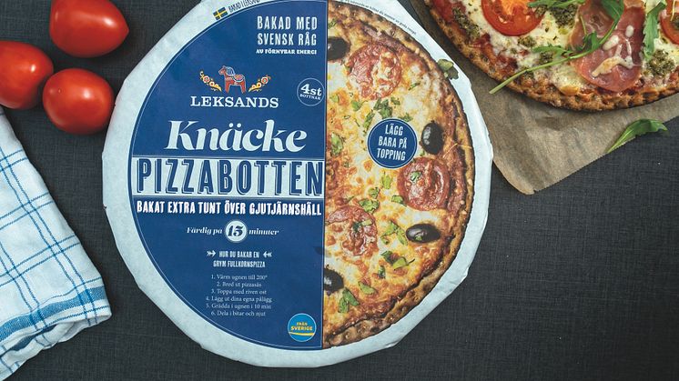 Pizzabotten som knäcker  - Leksands Knäckebröd lanserar unik Knäckepizzabotten