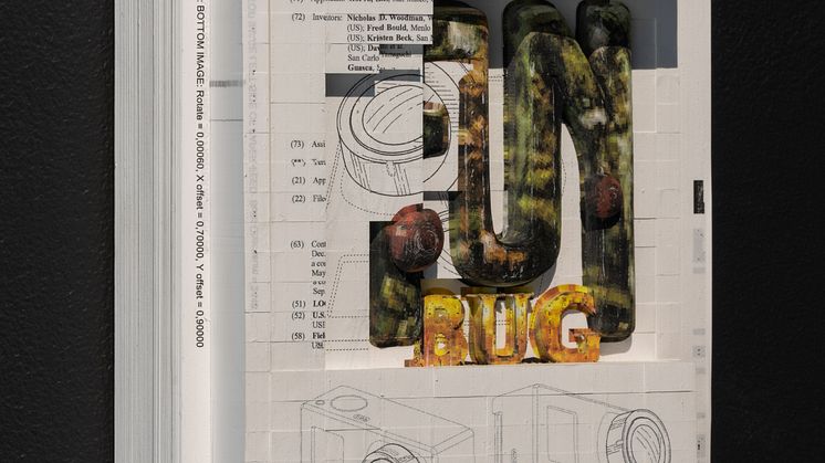 Simon Denny, Document Relief 34 (funbug.com, 1999-2001, reimagined by Guile Twardowski) (2022). Installation view, Kunsthal Charlottenborg. Photo by David Stjernholm.