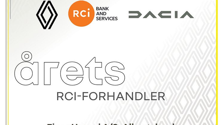 Diplom Årets RCI Forhandler