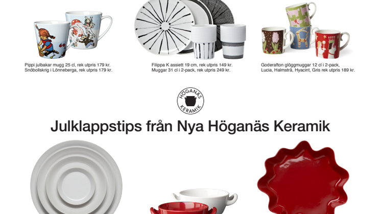Julklappstips från Höganäs Keramik och Rörstrand