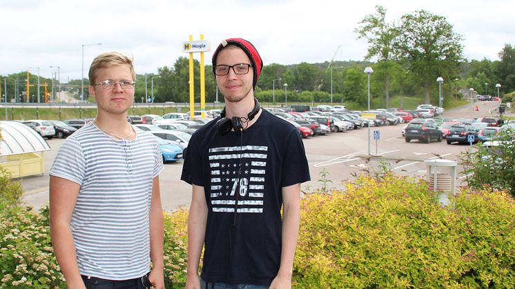 Eric och David har utvecklat en webbaserad samåkningstjänst för Hogias medarbetare på endast fyra månader.