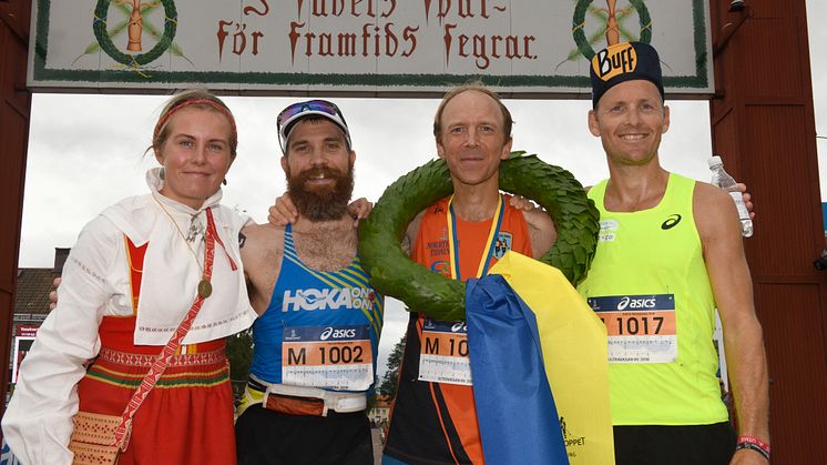 The men's podium Ultravasan 90 2018