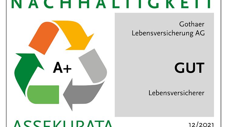 Gothaer Leben erhält beim ersten Assekurata Nachhaltigkeitsrating ein A+