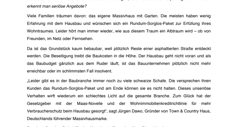 Rundum-Sorglos-Paket beim Hausbau – Ist das überhaupt möglich?