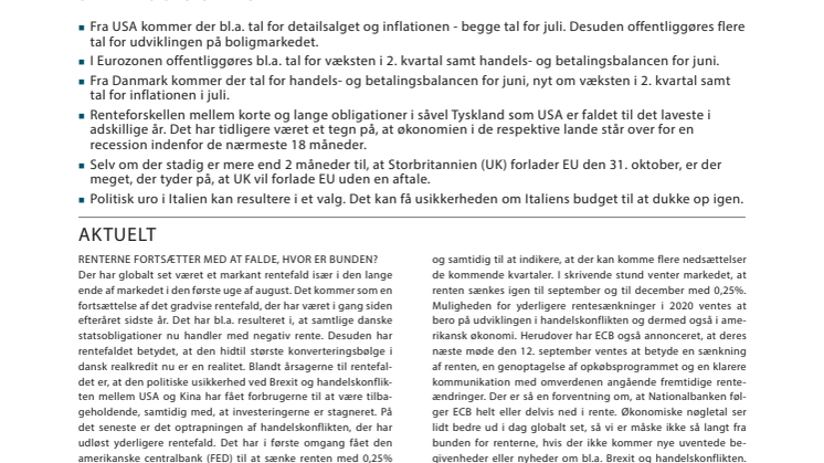 Markedsinformation 12. august 2019