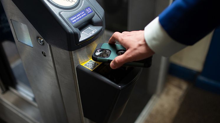 Barcode tickets being scanned