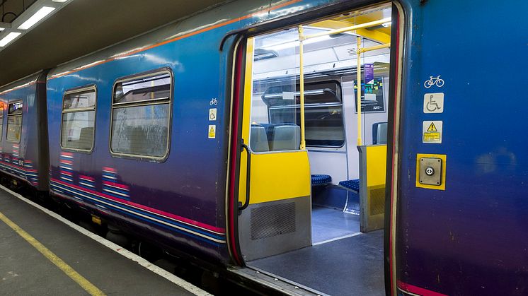 Old Moorgate train - passenger door