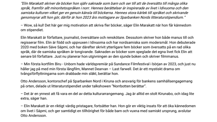 Elin Marakatt får Sparbanken Nords litteraturstipendium.pdf