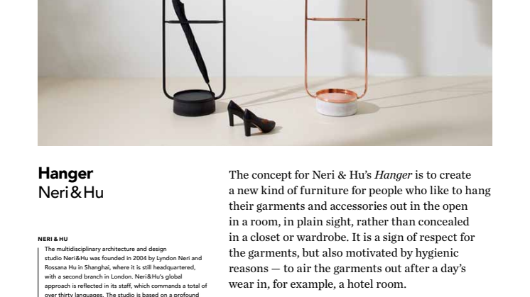 Hanger designed by Neri&Hu