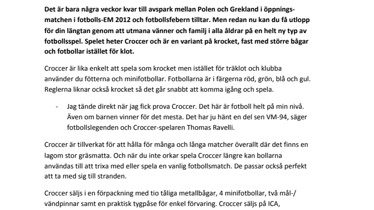 Värm upp inför EM i fotboll med Croccer – ett helt nytt trädgårdsspel för hela familjen