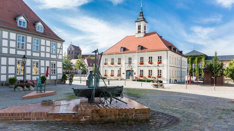 Angermünde ist eine Station auf den Radrouten zu den historischen Stadtkernen in Brandenburg. Foto: TMB-Fotoarchiv/Steffen Lehmann. 