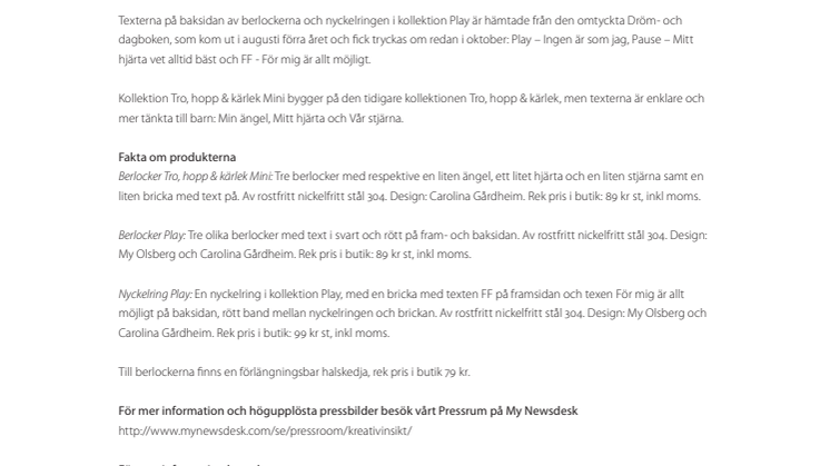 Stärkande och kärleksfulla barnberlocker och nyckelring från Kreativ Insikt