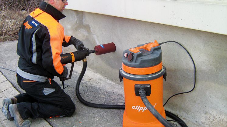 Norton Clipper boremotor - CDM203 i anvendelse, tørboring