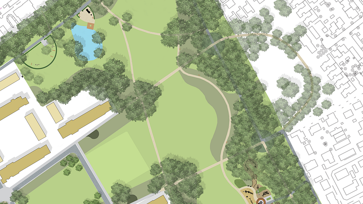 Illustration över Segeparken