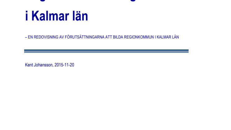 Regionala utvecklingsansvaret i Kalmar län