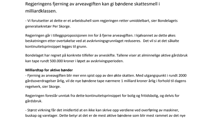 Arbeidsuhell gir bøndene skattesmell