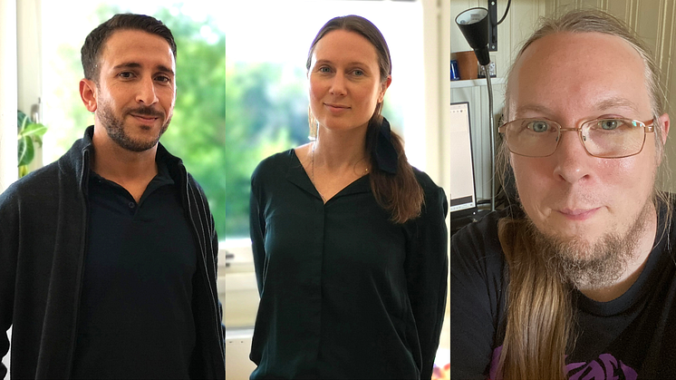 Mundhir Hajir och Linnea Bergfalk Erkmar, lärare på Enheten för flerspråkighet i Partille kommun samt Petter Danielsson, IKT-pedagog i Hofors kommun. 