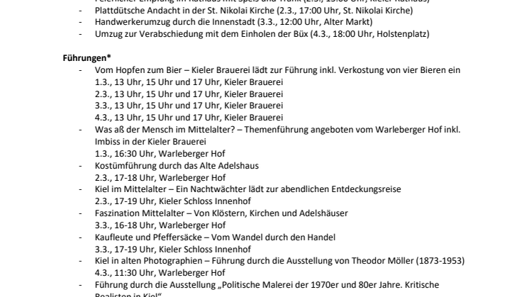 Programmhöhepunkte zum Kieler Umschlag 2018