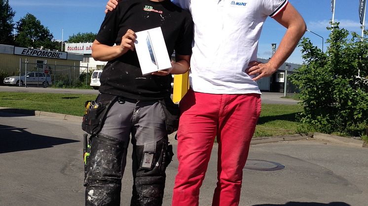 Glad vinnare av iPad