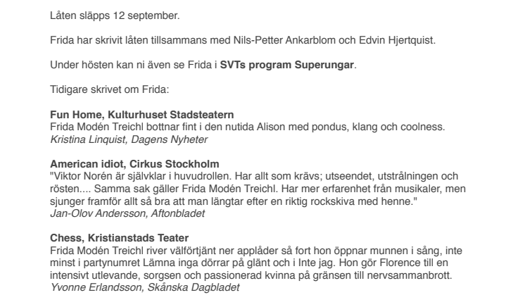 AMAZON OF WONDER - Frida Modén Treichl släpper lesbisk debutsingel idag.