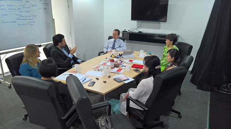 Participants in the APACD Coaching Day on "When is it ever okay to leverage a crisis for marketing?", at Hong Bao Media's Kuala Lumpur studio
