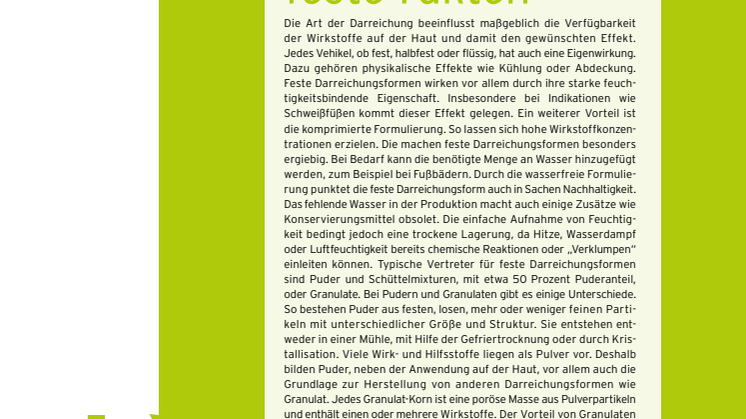 Auffrischungskurs Galenik Teil 2: feste Formulierungen