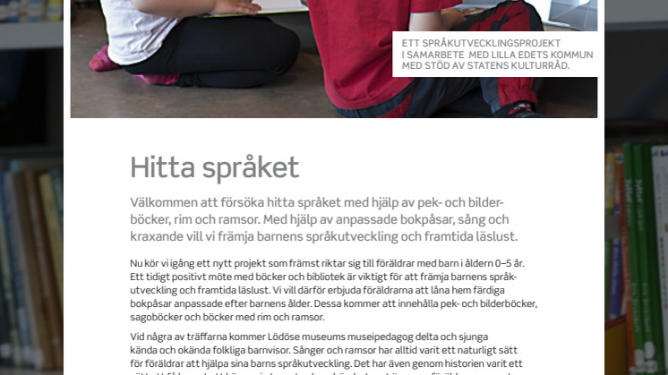 Välkommen att hitta språket på Lödösehus.