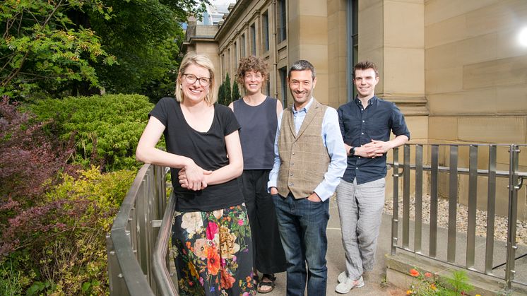 Left to right: Dr Claudine van Hensbergen, Ruth Sheldon and Adam Goldwater of Great North Museum: Hancock and Dr Gareth Roddy.
