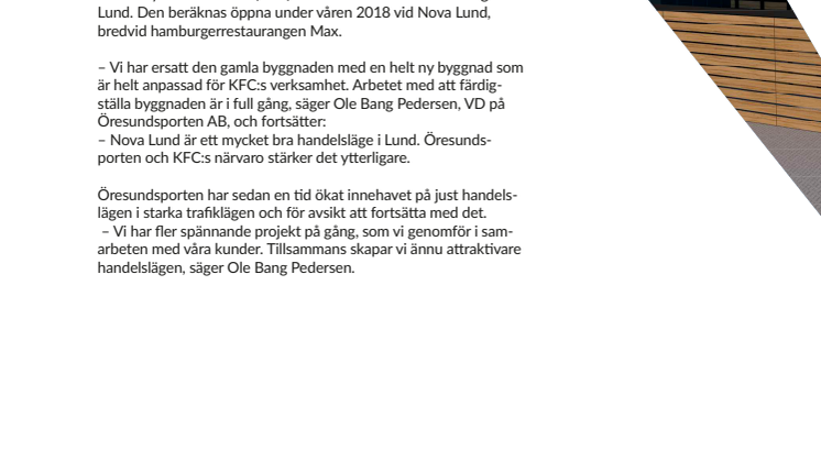 KFC öppnar i Lund