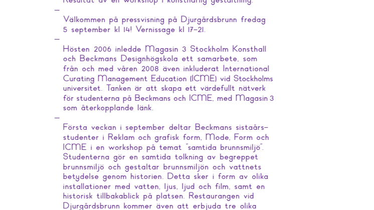 Designhappening på Djurgårdsbrunn i helgen